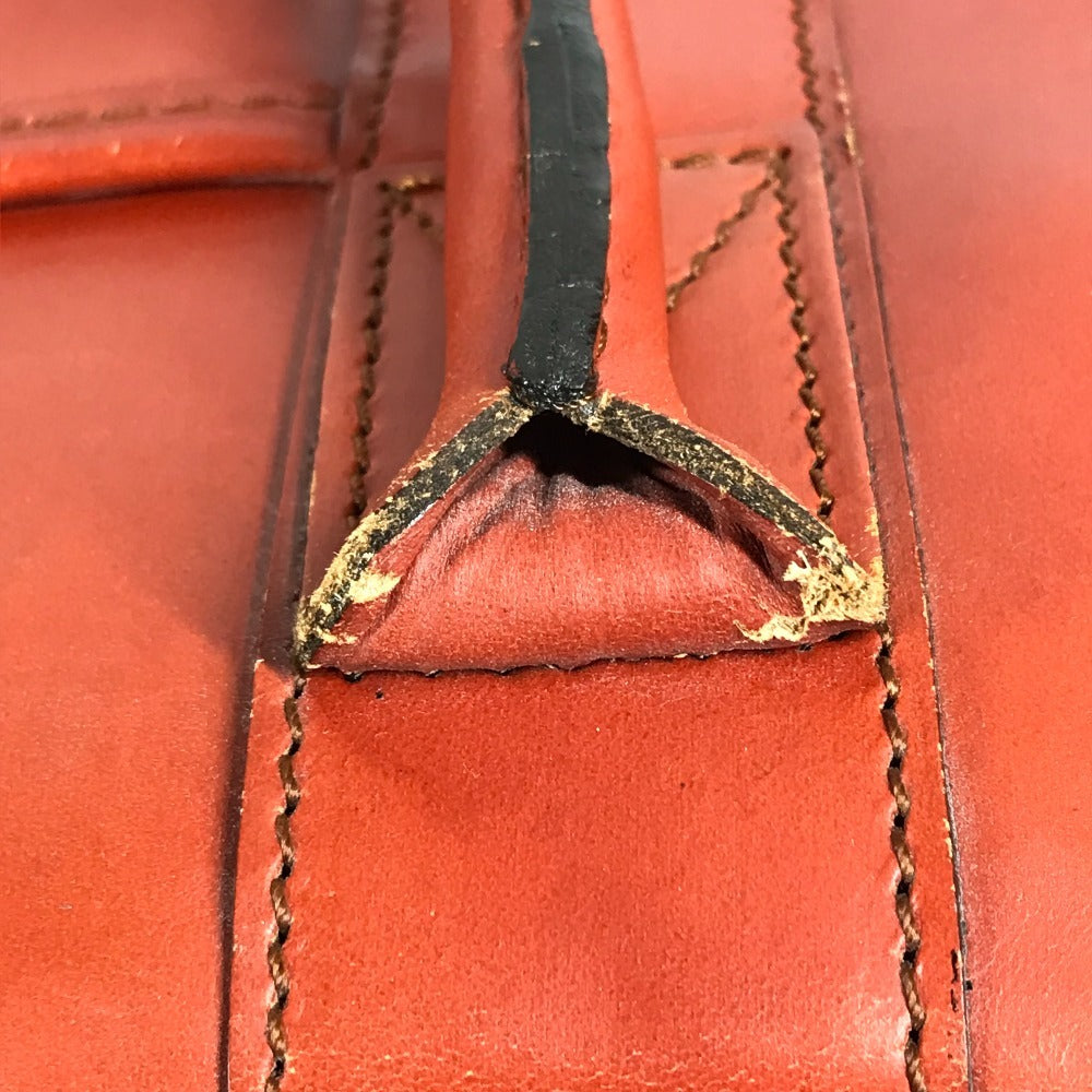 SWAINE ADENEY BRIGG Checked Interior Travel Bag, Handbag, Travel Bag, Boston Bag, Leather, Unisex, Burgundy