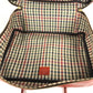 SWAINE ADENEY BRIGG Checked Interior Travel Bag, Handbag, Travel Bag, Boston Bag, Leather, Unisex, Burgundy