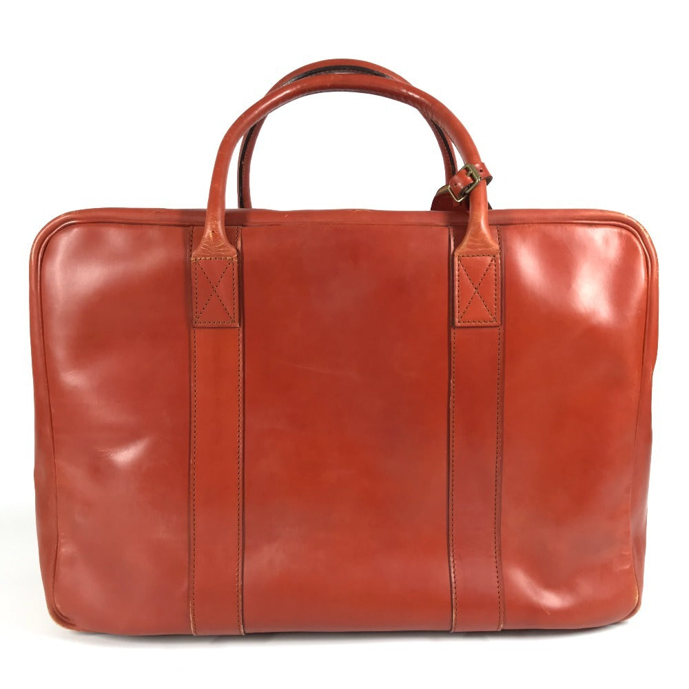 SWAINE ADENEY BRIGG Checked Interior Travel Bag, Handbag, Travel Bag, Boston Bag, Leather, Unisex, Burgundy