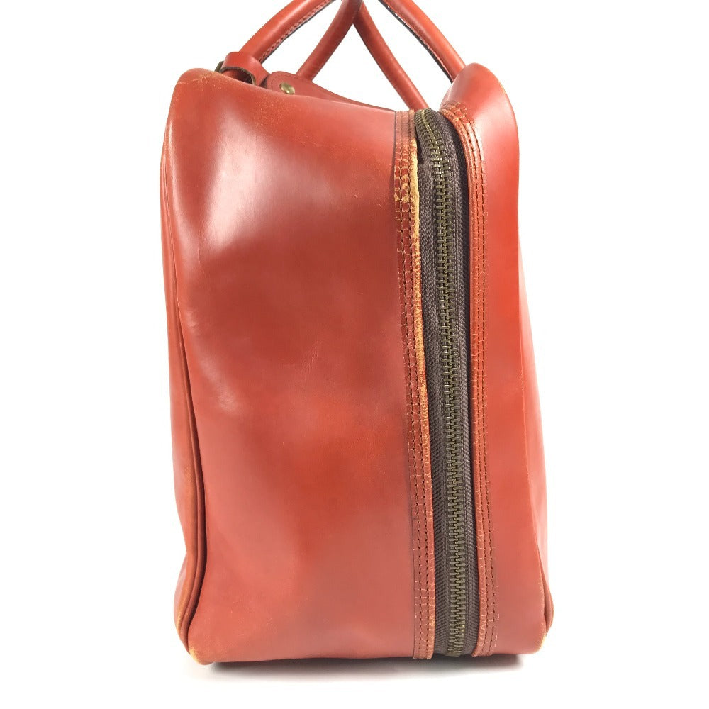 SWAINE ADENEY BRIGG Checked Interior Travel Bag, Handbag, Travel Bag, Boston Bag, Leather, Unisex, Burgundy