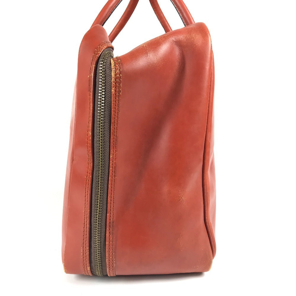 SWAINE ADENEY BRIGG Checked Interior Travel Bag, Handbag, Travel Bag, Boston Bag, Leather, Unisex, Burgundy