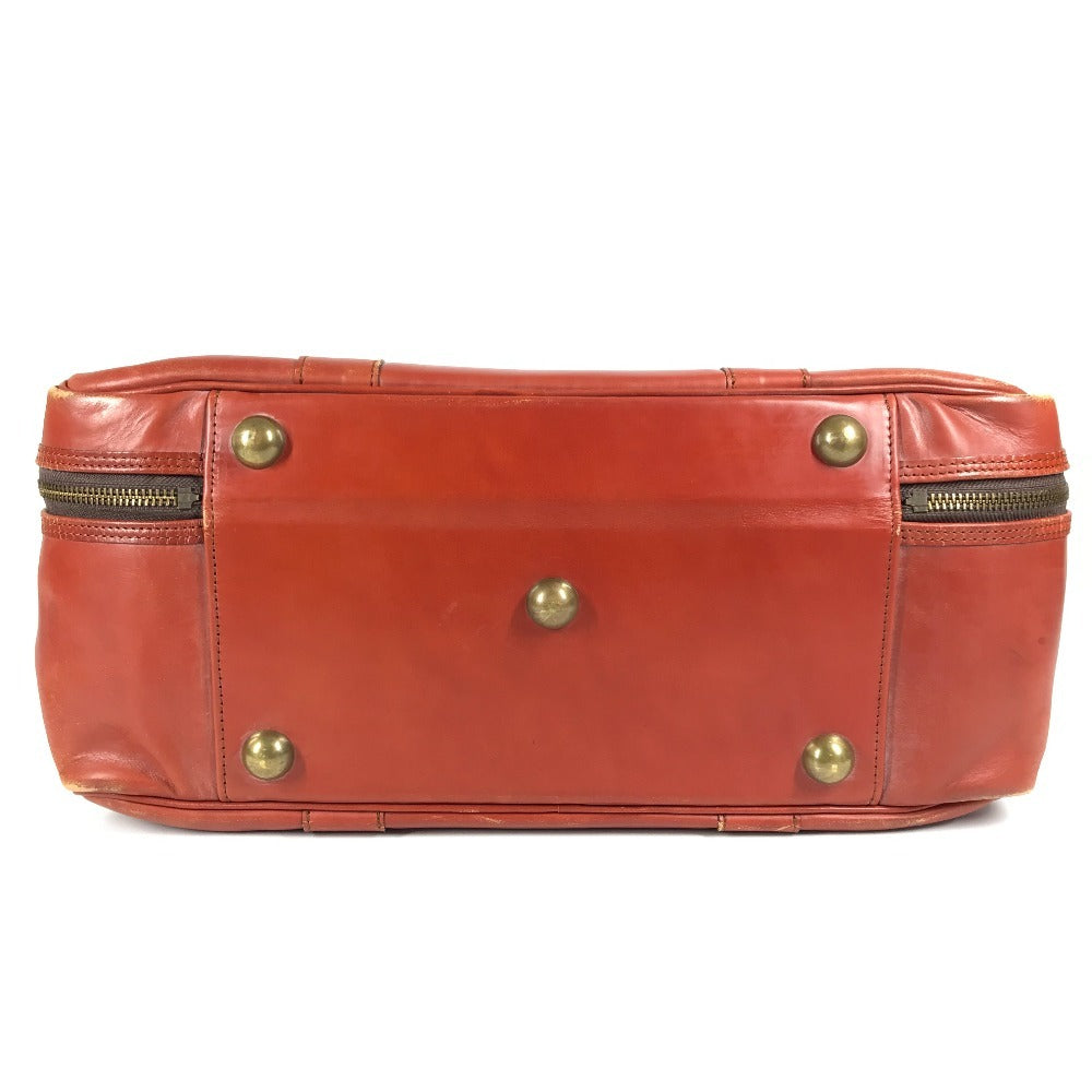 SWAINE ADENEY BRIGG Checked Interior Travel Bag, Handbag, Travel Bag, Boston Bag, Leather, Unisex, Burgundy