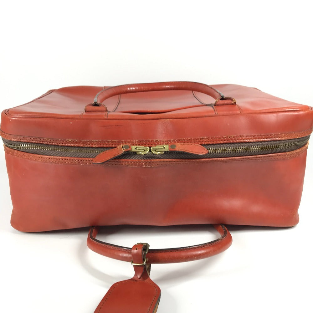 SWAINE ADENEY BRIGG Checked Interior Travel Bag, Handbag, Travel Bag, Boston Bag, Leather, Unisex, Burgundy