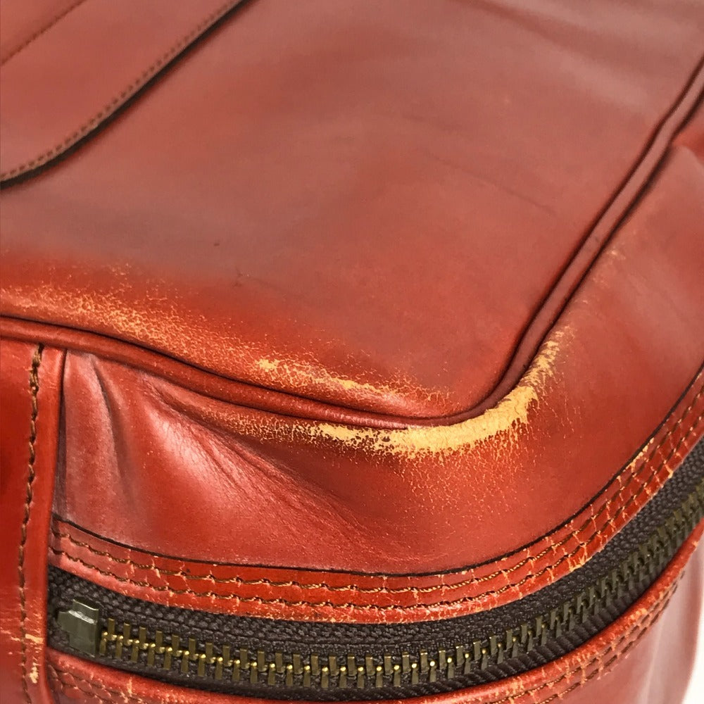 SWAINE ADENEY BRIGG Checked Interior Travel Bag, Handbag, Travel Bag, Boston Bag, Leather, Unisex, Burgundy