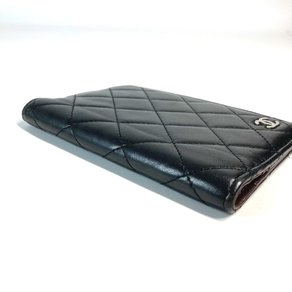 CHANEL CC ロゴ ココマーク マトラッセ キルティング カバー ケース ステーショナリー パスポートケース レザー ユニセックス ブラック