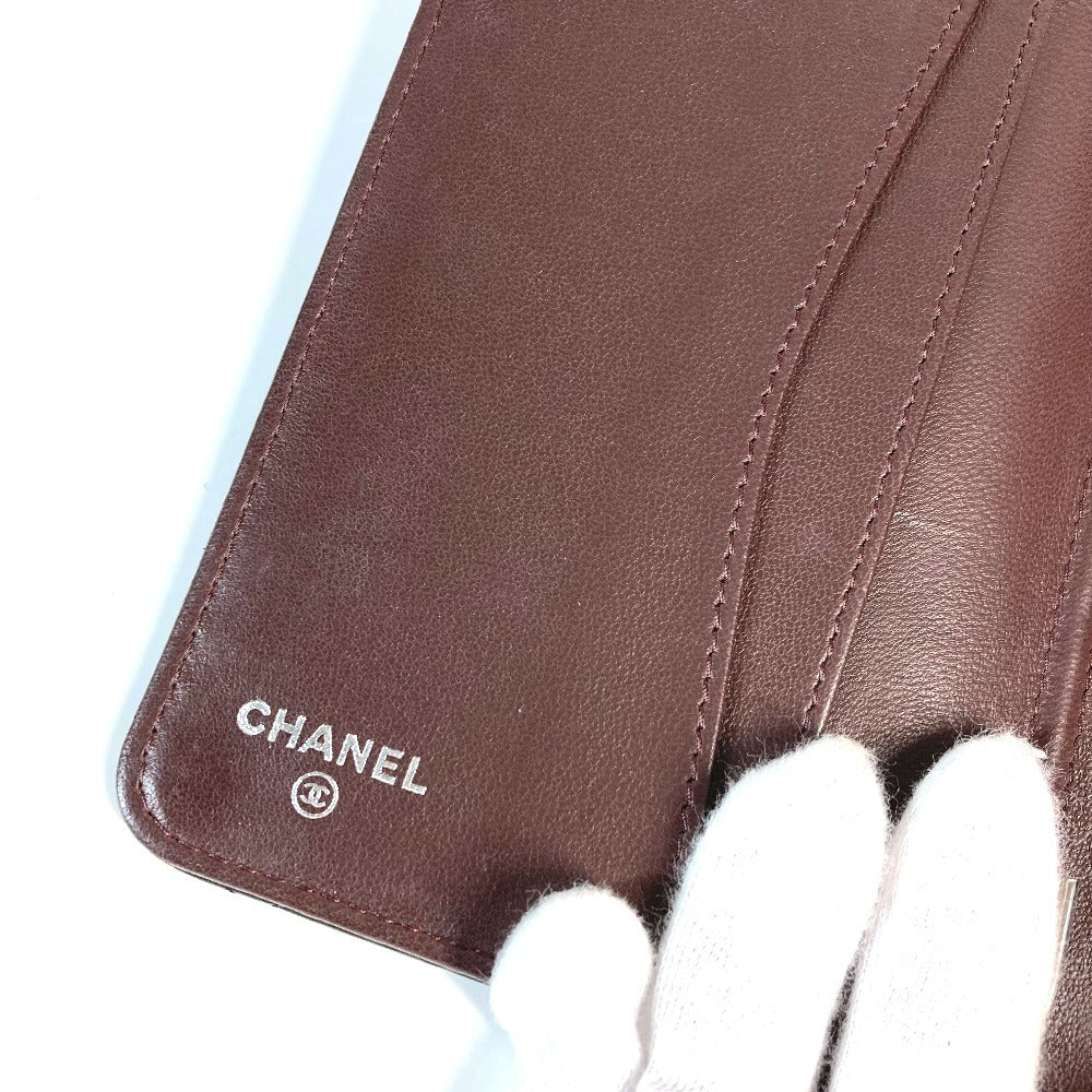 CHANEL CC ロゴ ココマーク マトラッセ キルティング カバー ケース ステーショナリー パスポートケース レザー ユニセックス ブラック