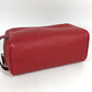 FENDI 7AS378 Handle Logo Clutch Bag/Second Bag Leather Unisex Red