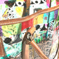 PRADA BR2515 Venetian Print All-Over Triangle Logo Plaque Shoulder Bag/Tote Bag in Vinyl/Leather, Multicolor