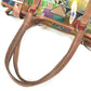 PRADA BR2515 Venetian Print All-Over Triangle Logo Plaque Shoulder Bag/Tote Bag in Vinyl/Leather, Multicolor