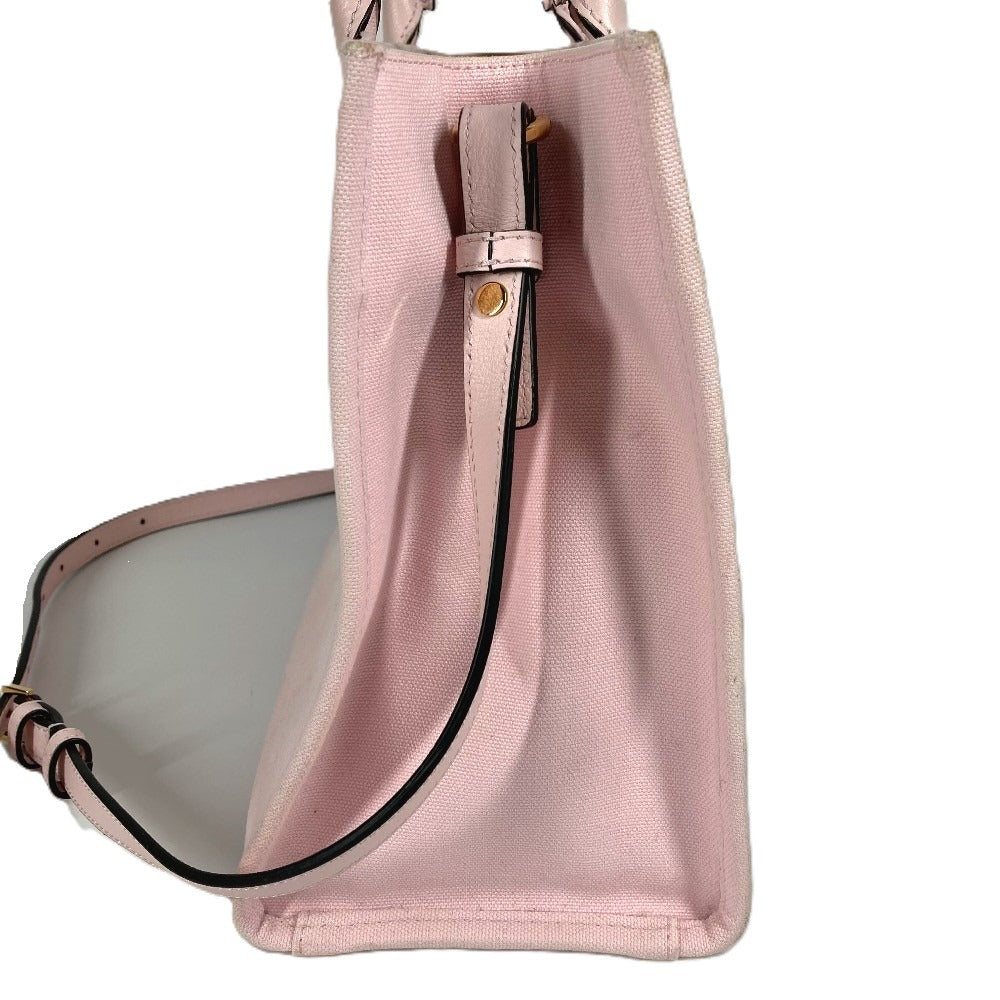 VERSACE メデューサ ロゴ ラ・メドゥーサバッグ カバン 2WAYバッグ ハンドバッグ トートバッグ 斜め掛け ショルダーバッグ レザー/キャンバス レディース ピンク