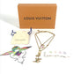 LOUIS VUITTON M02499 LV × TM 村上隆 パンダ セット2ネックレス・スーパーフラット チェーンネックレス 2本セット アクセサリー ネックレス メタル ユニセックス ゴールド