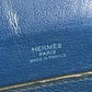 HERMES H Logo Octagon Flap Bag, Crossbody Pochette Shoulder Bag, Epson, Unisex, Blue