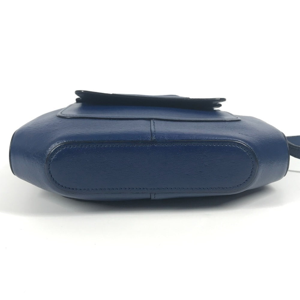 HERMES H Logo Octagon Flap Bag, Crossbody Pochette Shoulder Bag, Epson, Unisex, Blue