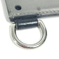 HERMES Colormatic Classic Two-Tone Leather Business Card Holder with D-Ring, Gray, Unisex