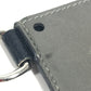 HERMES Colormatic Classic Two-Tone Leather Business Card Holder with D-Ring, Gray, Unisex