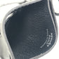 HERMES Colormatic Classic Two-Tone Leather Business Card Holder with D-Ring, Gray, Unisex