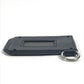 HERMES Colormatic Classic Two-Tone Leather Business Card Holder with D-Ring, Gray, Unisex