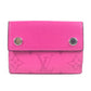 LOUIS VUITTON M30773 Taiga Rama Discovery Compact Wallet, a tri-fold wallet in Taiga leather, unisex, pink.