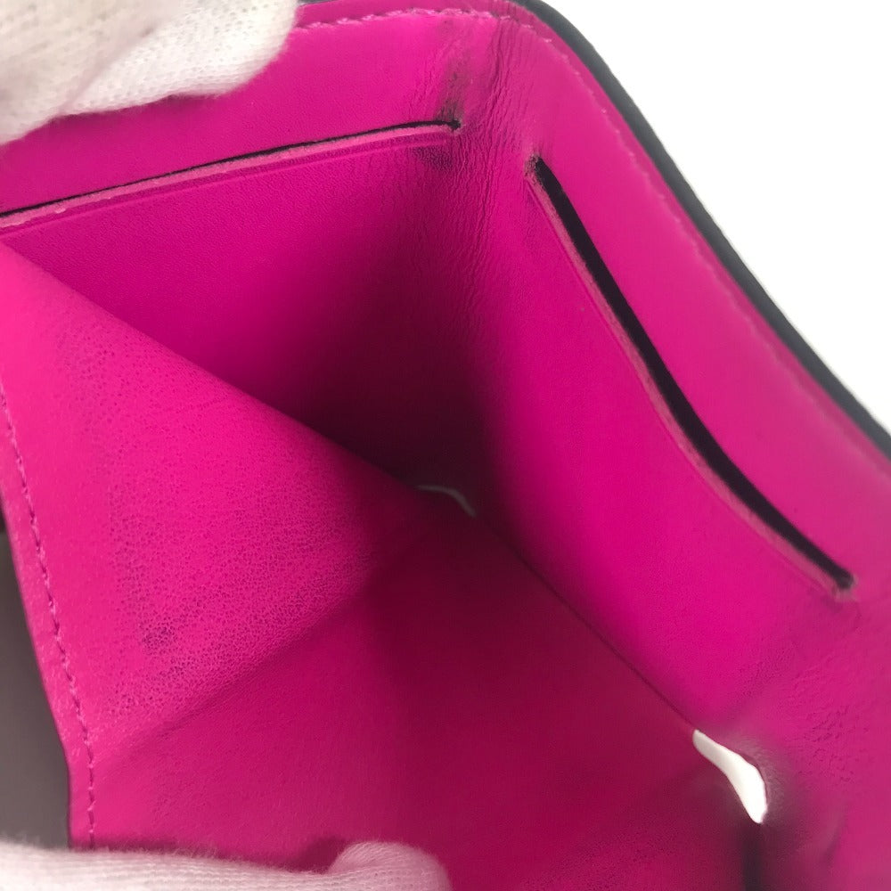 LOUIS VUITTON M30773 Taiga Rama Discovery Compact Wallet, a tri-fold wallet in Taiga leather, unisex, pink.