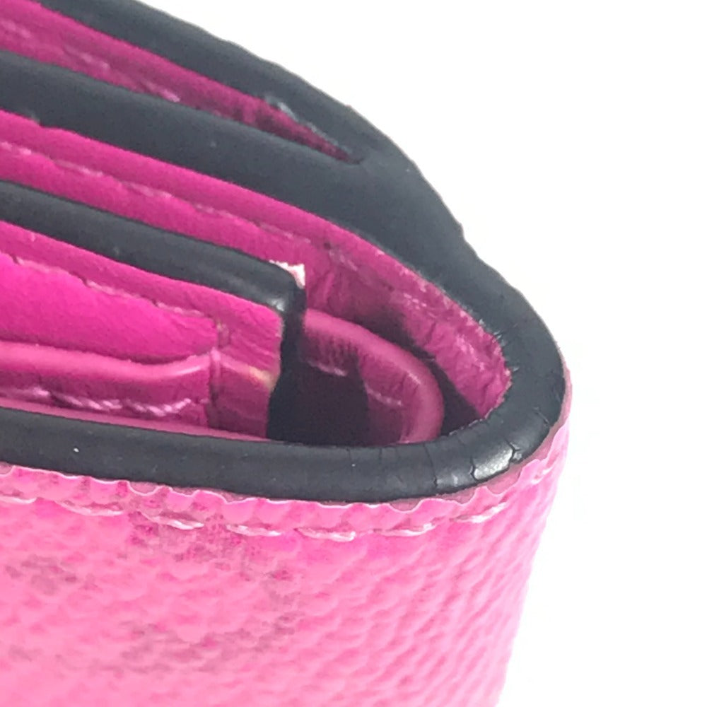 LOUIS VUITTON M30773 Taiga Rama Discovery Compact Wallet, a tri-fold wallet in Taiga leather, unisex, pink.