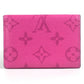 LOUIS VUITTON M30773 Taiga Rama Discovery Compact Wallet, a tri-fold wallet in Taiga leather, unisex, pink.
