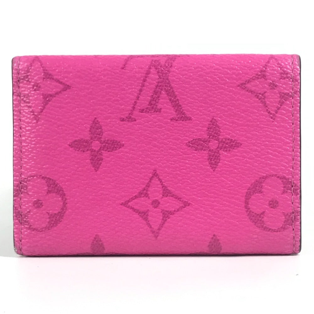 LOUIS VUITTON M30773 Taiga Rama Discovery Compact Wallet, a tri-fold wallet in Taiga leather, unisex, pink.