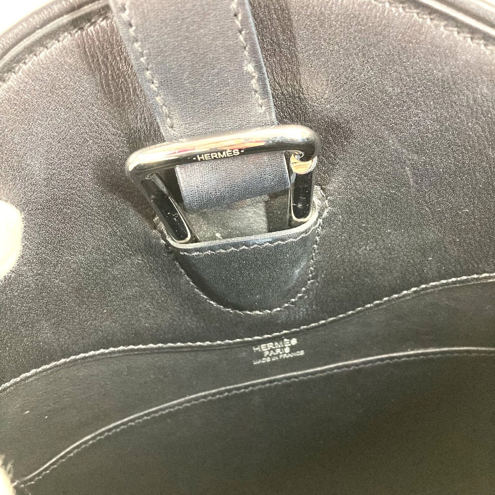 HERMES メッセンジャー アトラージュ カバン 斜め掛け ショルダーバッグ レザー レディース ブラック