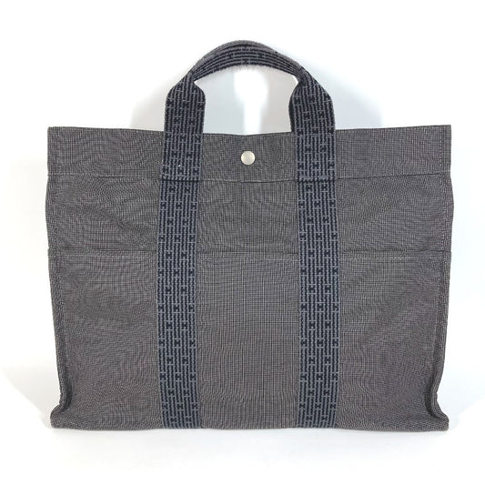 HERMES エールラインMM エールライン MM カバン トートバッグ ハンドバッグ キャンバス レディース グレー