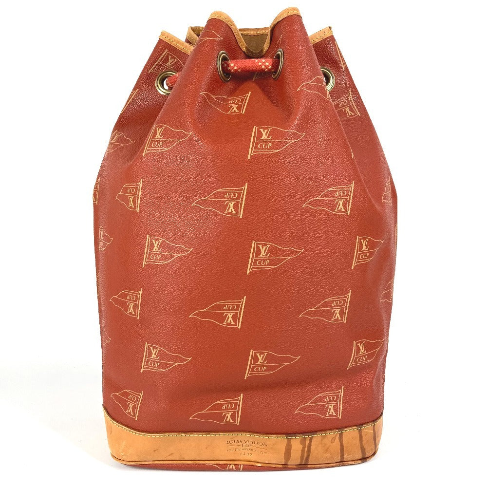 LOUIS VUITTON M80026 Louis Vuitton Cup 95 LVCUP Saint Tropez Shoulder Bag, Leather/Canvas, Unisex, Abogany Orange