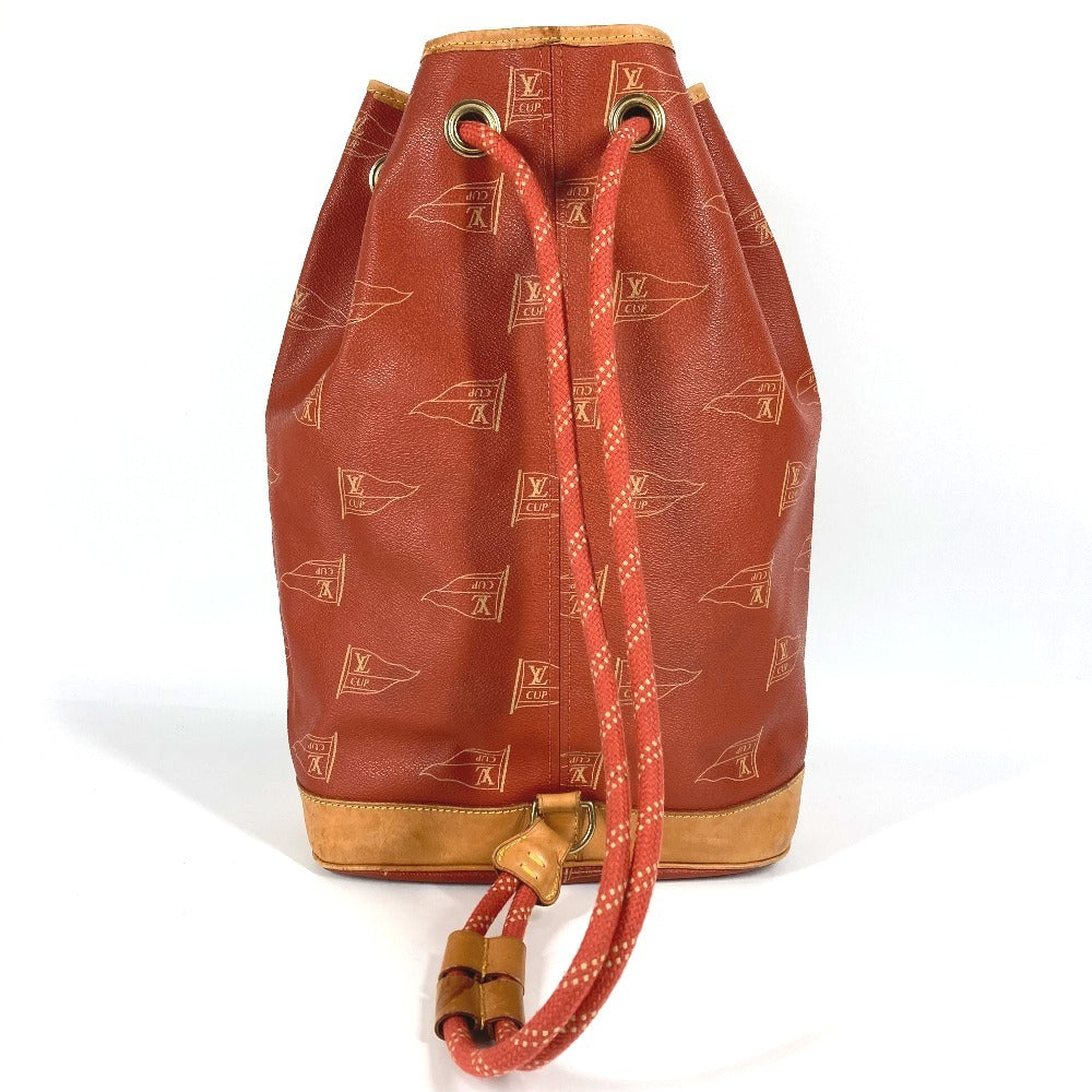 LOUIS VUITTON M80026 Louis Vuitton Cup 95 LVCUP Saint Tropez Shoulder Bag, Leather/Canvas, Unisex, Abogany Orange