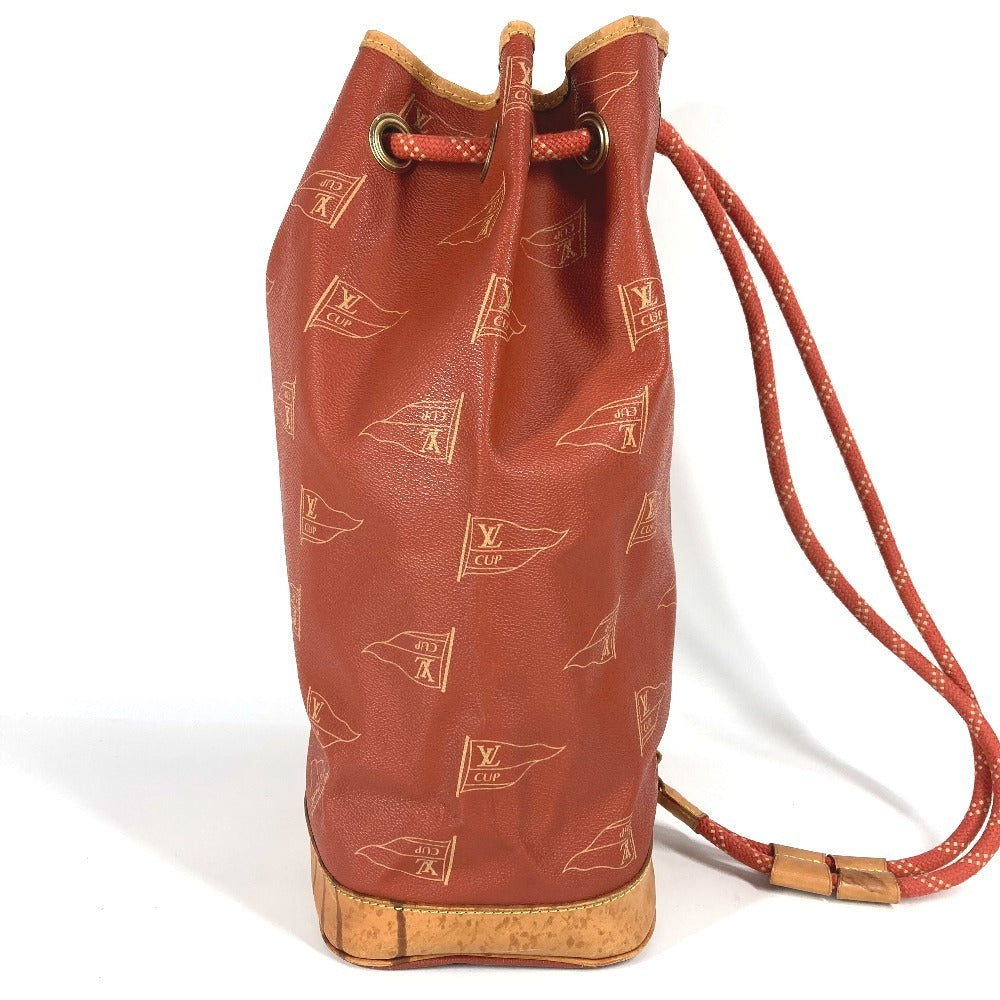LOUIS VUITTON M80026 Louis Vuitton Cup 95 LVCUP Saint Tropez Shoulder Bag, Leather/Canvas, Unisex, Abogany Orange