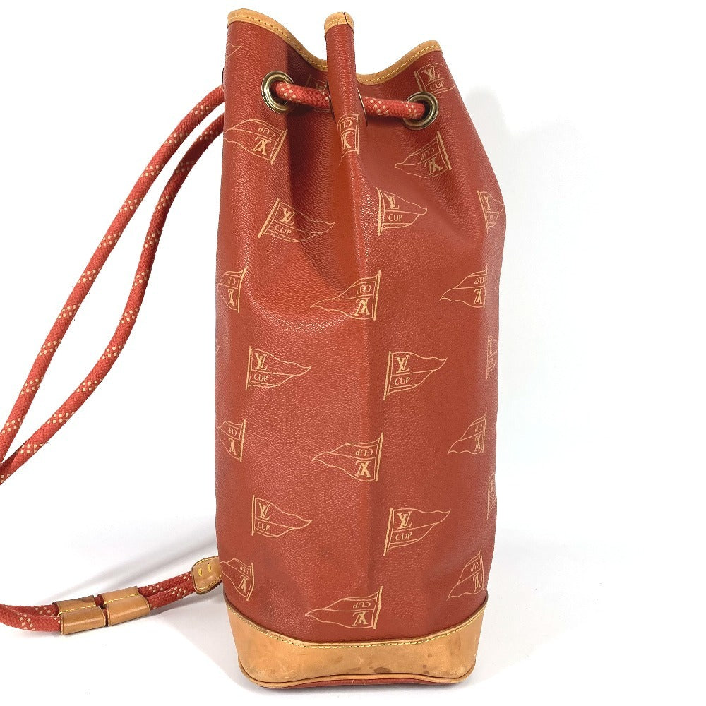 LOUIS VUITTON M80026 Louis Vuitton Cup 95 LVCUP Saint Tropez Shoulder Bag, Leather/Canvas, Unisex, Abogany Orange