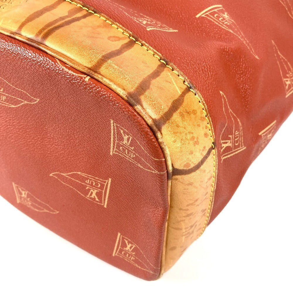 LOUIS VUITTON M80026 Louis Vuitton Cup 95 LVCUP Saint Tropez Shoulder Bag, Leather/Canvas, Unisex, Abogany Orange