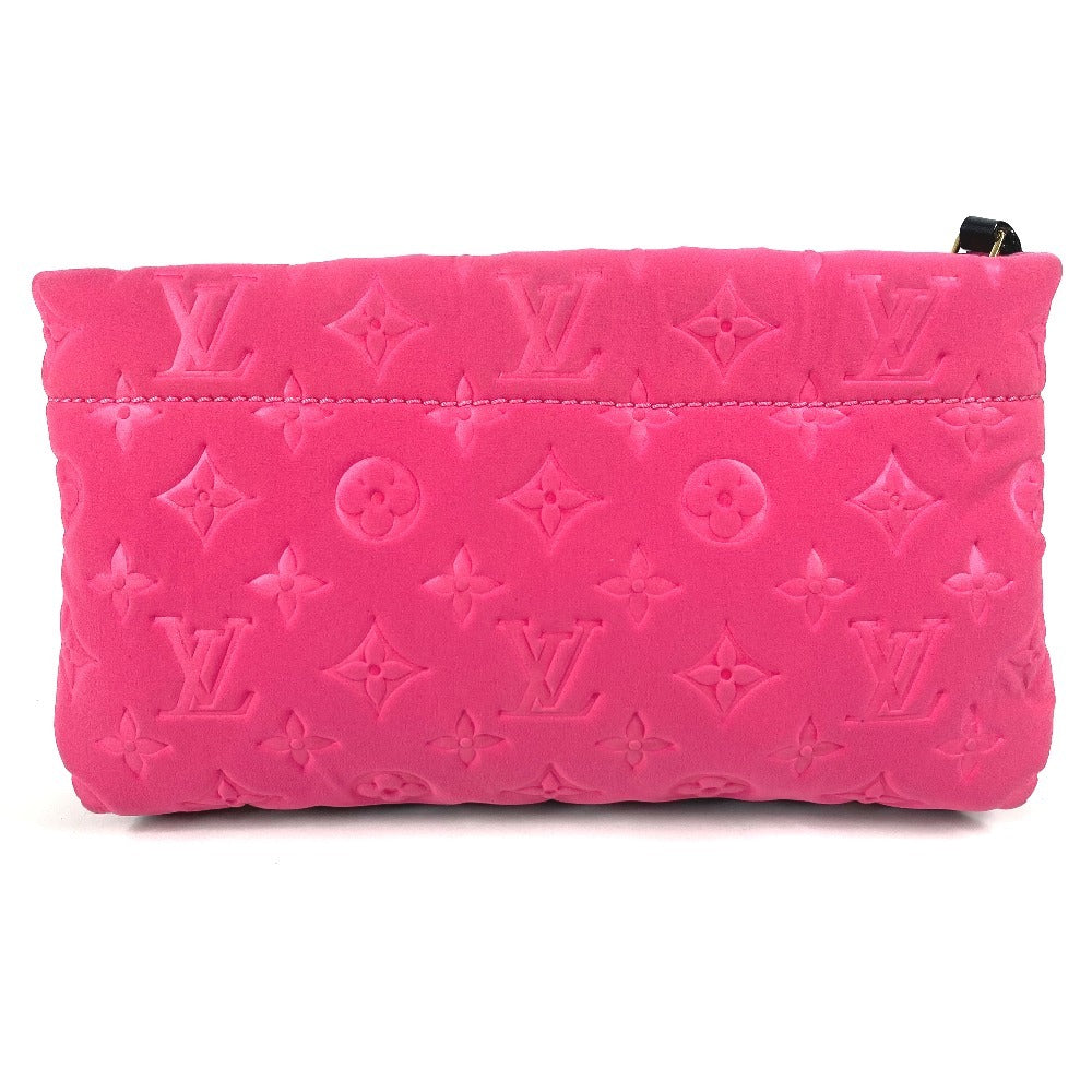 LOUIS VUITTON M92804 クルーズライン モノグラム ポシェットスキューバ カバン ポーチ ストラップ付き セカンドバッグ クラッチバッグ マイクロファイバー レディース ピンク