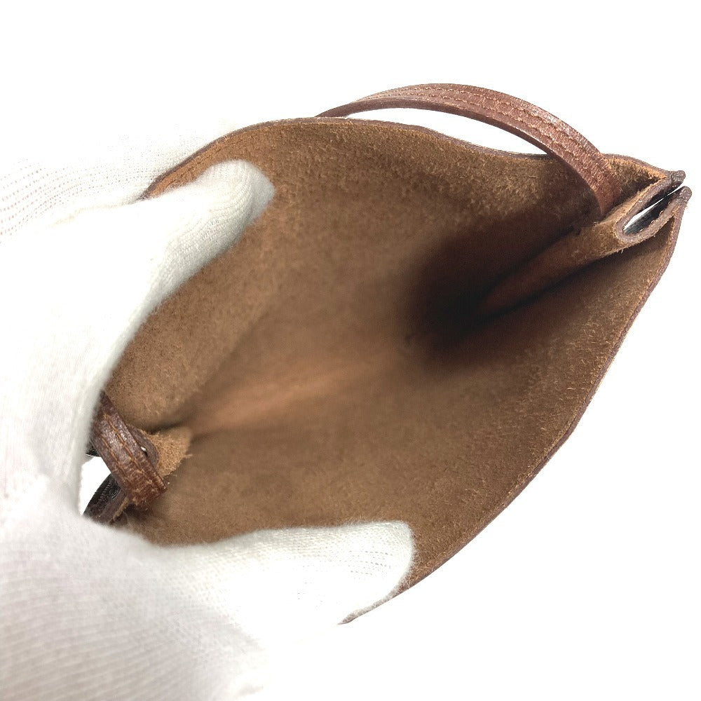 HERMES Onimetu Crossbody Pochette Shoulder Bag in Box Calf Leather, Unisex, Havana Brown