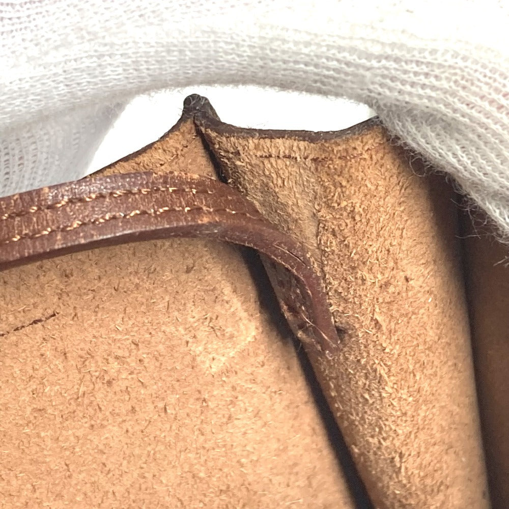 HERMES Onimetu Crossbody Pochette Shoulder Bag in Box Calf Leather, Unisex, Havana Brown