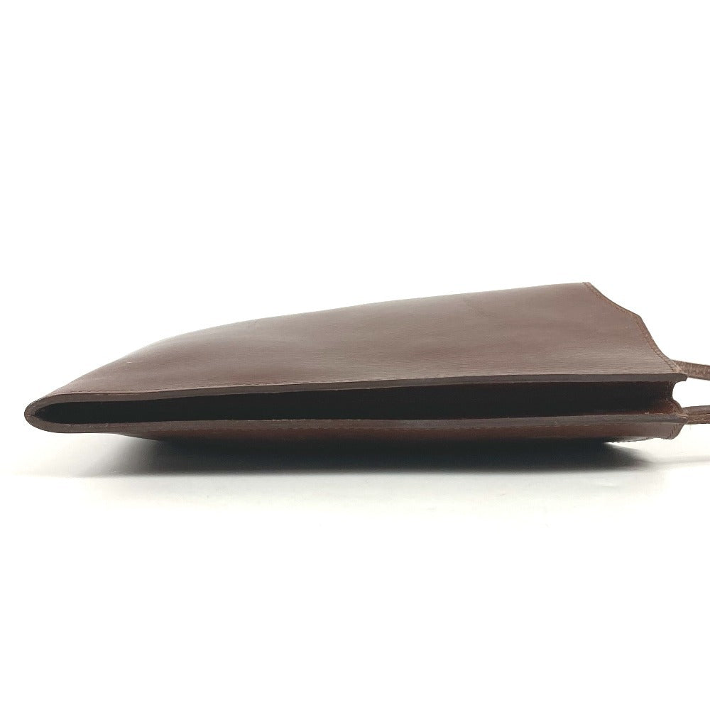 HERMES Onimetu Crossbody Pochette Shoulder Bag in Box Calf Leather, Unisex, Havana Brown