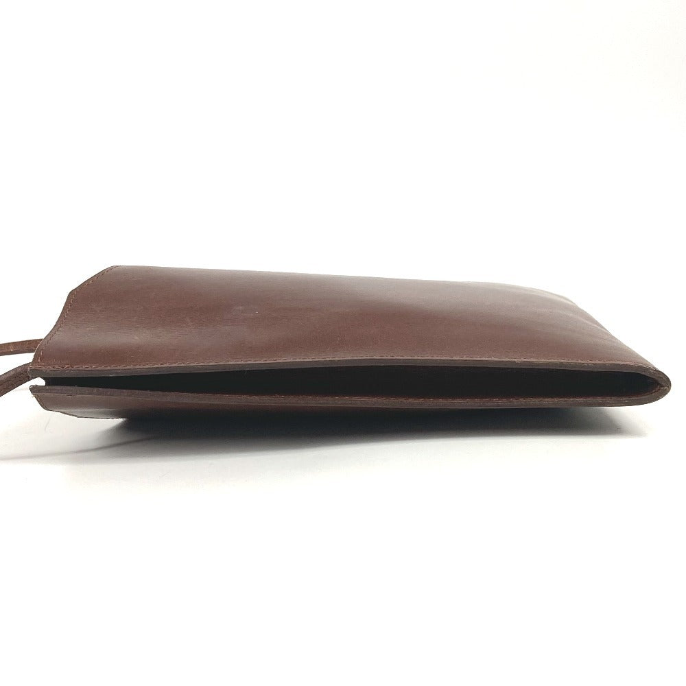 HERMES Onimetu Crossbody Pochette Shoulder Bag in Box Calf Leather, Unisex, Havana Brown