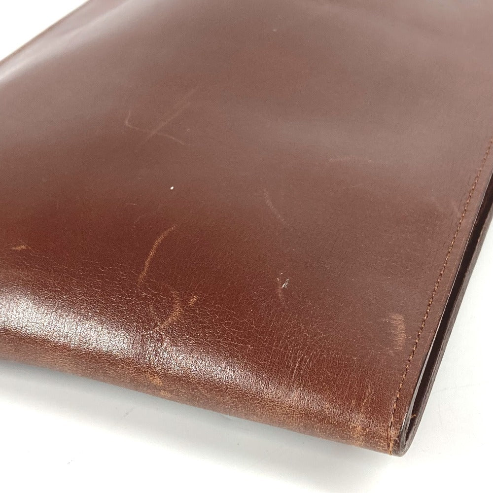 HERMES Onimetu Crossbody Pochette Shoulder Bag in Box Calf Leather, Unisex, Havana Brown