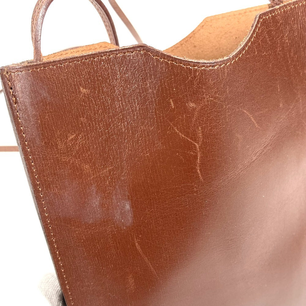HERMES Onimetu Crossbody Pochette Shoulder Bag in Box Calf Leather, Unisex, Havana Brown