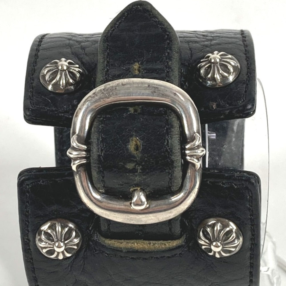 CHROME HEARTS 7964 TUDOR Crossball Gunslinger Dekabara Hand Winding Watch Men's Watch Wristwatch Leather / SS Black/Silver Used