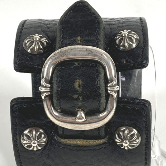 CHROME HEARTS 7964 TUDOR Crossball Gunslinger Dekabara Hand Winding Watch Men's Watch Wristwatch Leather / SS Black/Silver Used