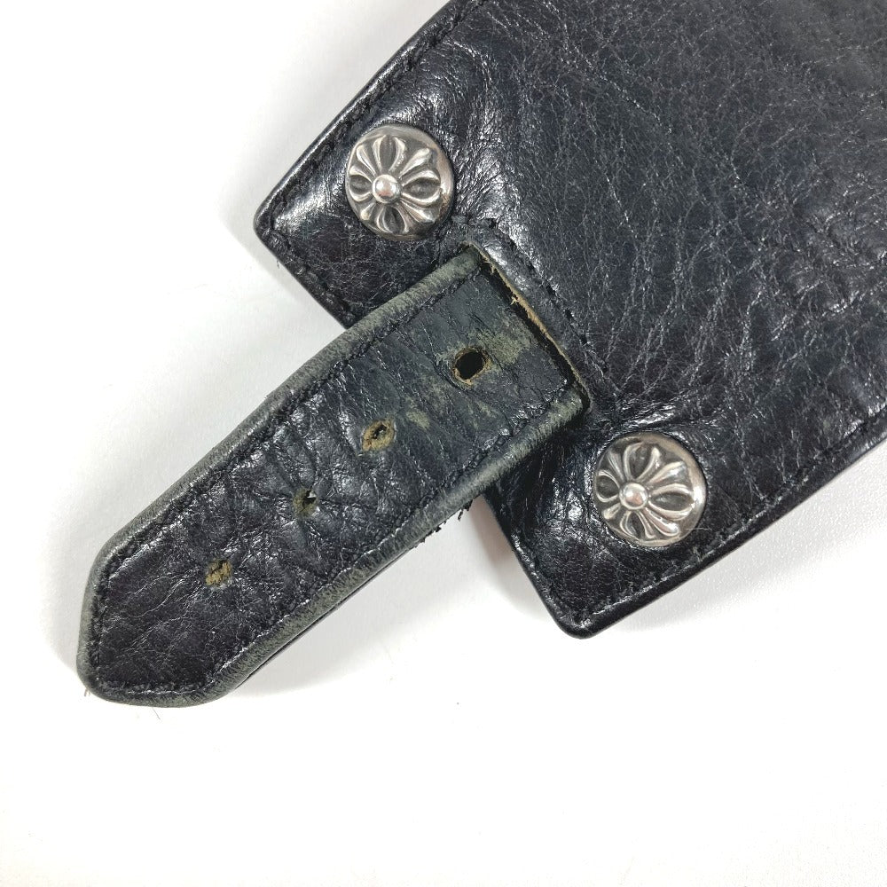 CHROME HEARTS 7964 TUDOR Crossball Gunslinger Dekabara Hand Winding Watch Men's Watch Wristwatch Leather / SS Black/Silver Used