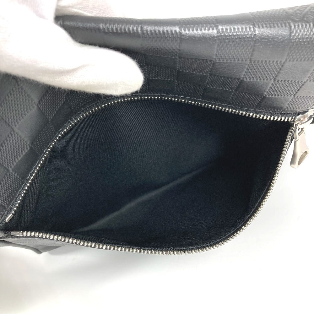LOUIS VUITTON N41033 ダミエアンフィニ ディストリクトPM ディストリクトPM カバン フラップ 斜め掛け ショルダーバッグ ダミエアンフィニレザー ユニセックス オニキス ブラック