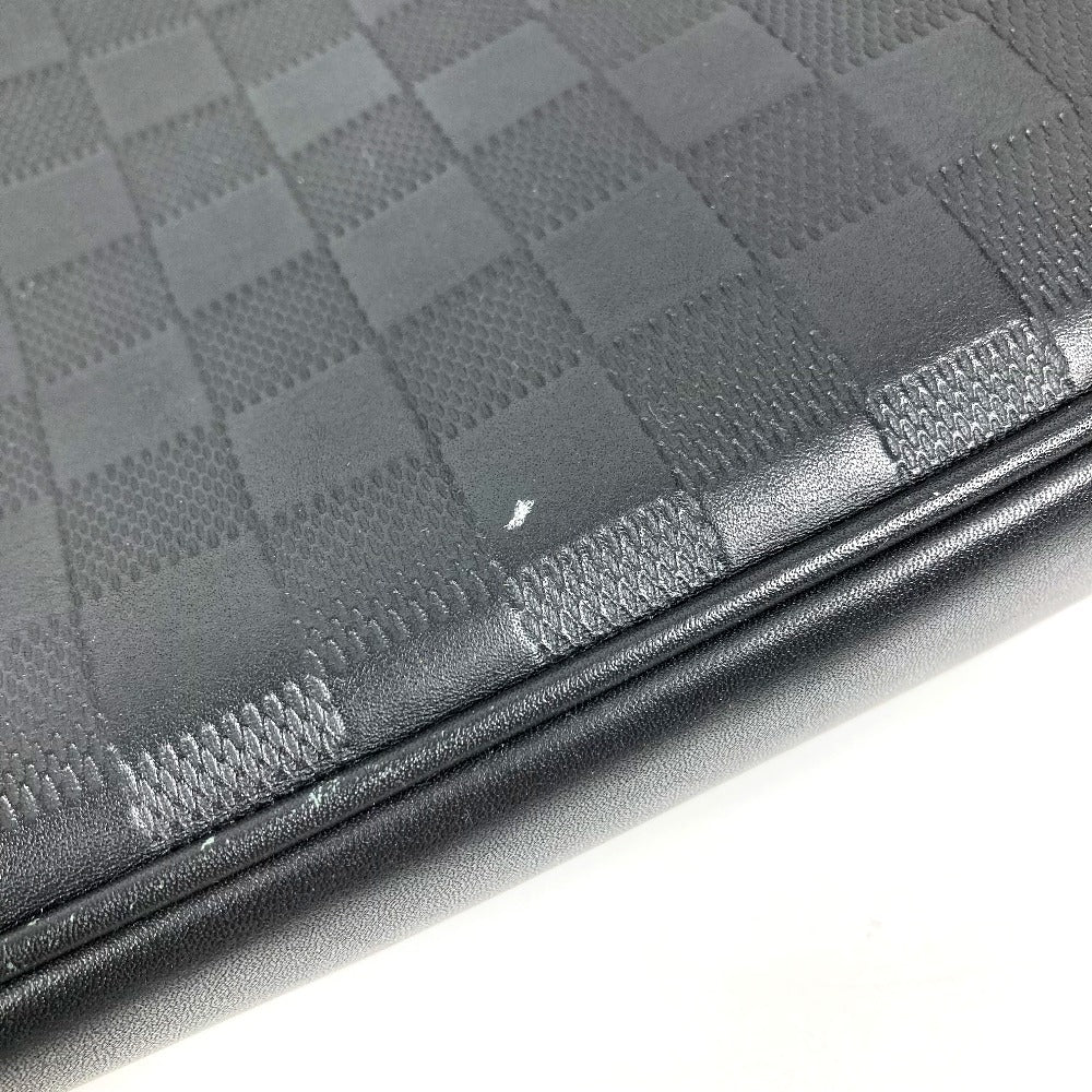 LOUIS VUITTON N41033 ダミエアンフィニ ディストリクトPM ディストリクトPM カバン フラップ 斜め掛け ショルダーバッグ ダミエアンフィニレザー ユニセックス オニキス ブラック