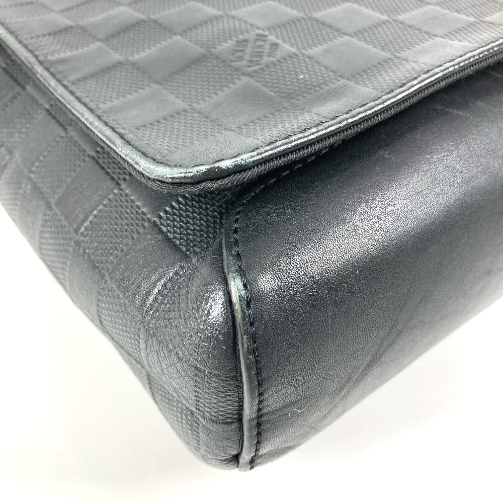 LOUIS VUITTON N41033 ダミエアンフィニ ディストリクトPM ディストリクトPM カバン フラップ 斜め掛け ショルダーバッグ ダミエアンフィニレザー ユニセックス オニキス ブラック