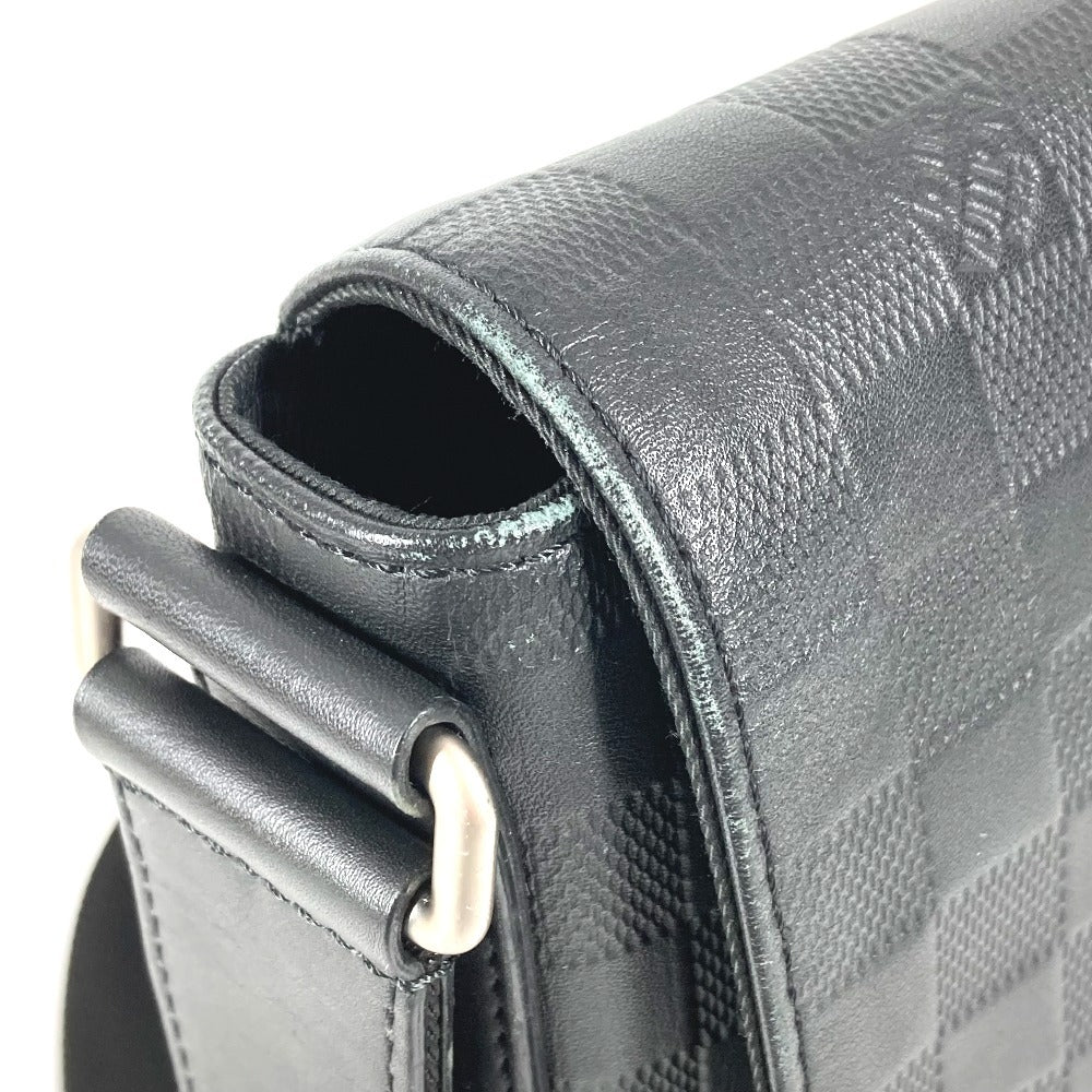 LOUIS VUITTON N41033 ダミエアンフィニ ディストリクトPM ディストリクトPM カバン フラップ 斜め掛け ショルダーバッグ ダミエアンフィニレザー ユニセックス オニキス ブラック