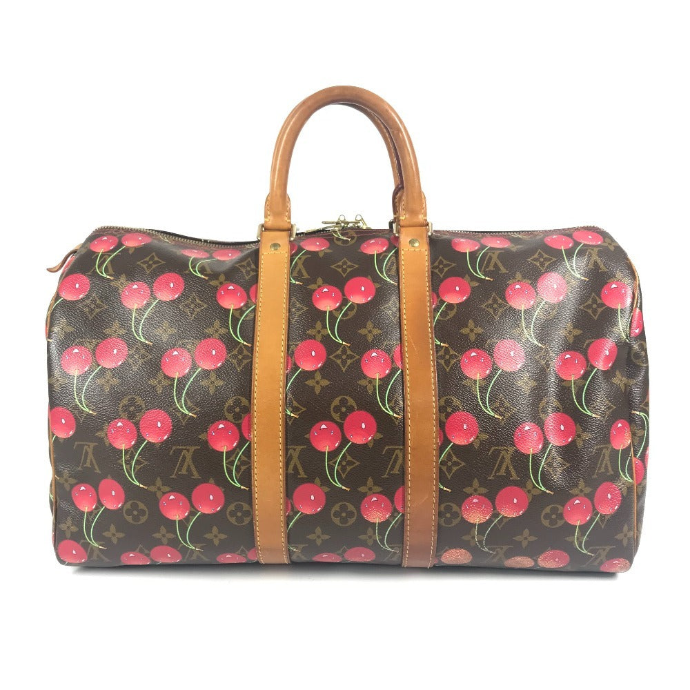 LOUIS VUITTON M95011 モノグラムチェリー 村上隆 キーポル45 キーポル 45 カバン 旅行バッグ トラベルバッグ ボストンバッグ モノグラムチェリーキャンバス レディース ブラウン
