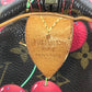 LOUIS VUITTON M95011 モノグラムチェリー 村上隆 キーポル45 キーポル 45 カバン 旅行バッグ トラベルバッグ ボストンバッグ モノグラムチェリーキャンバス レディース ブラウン