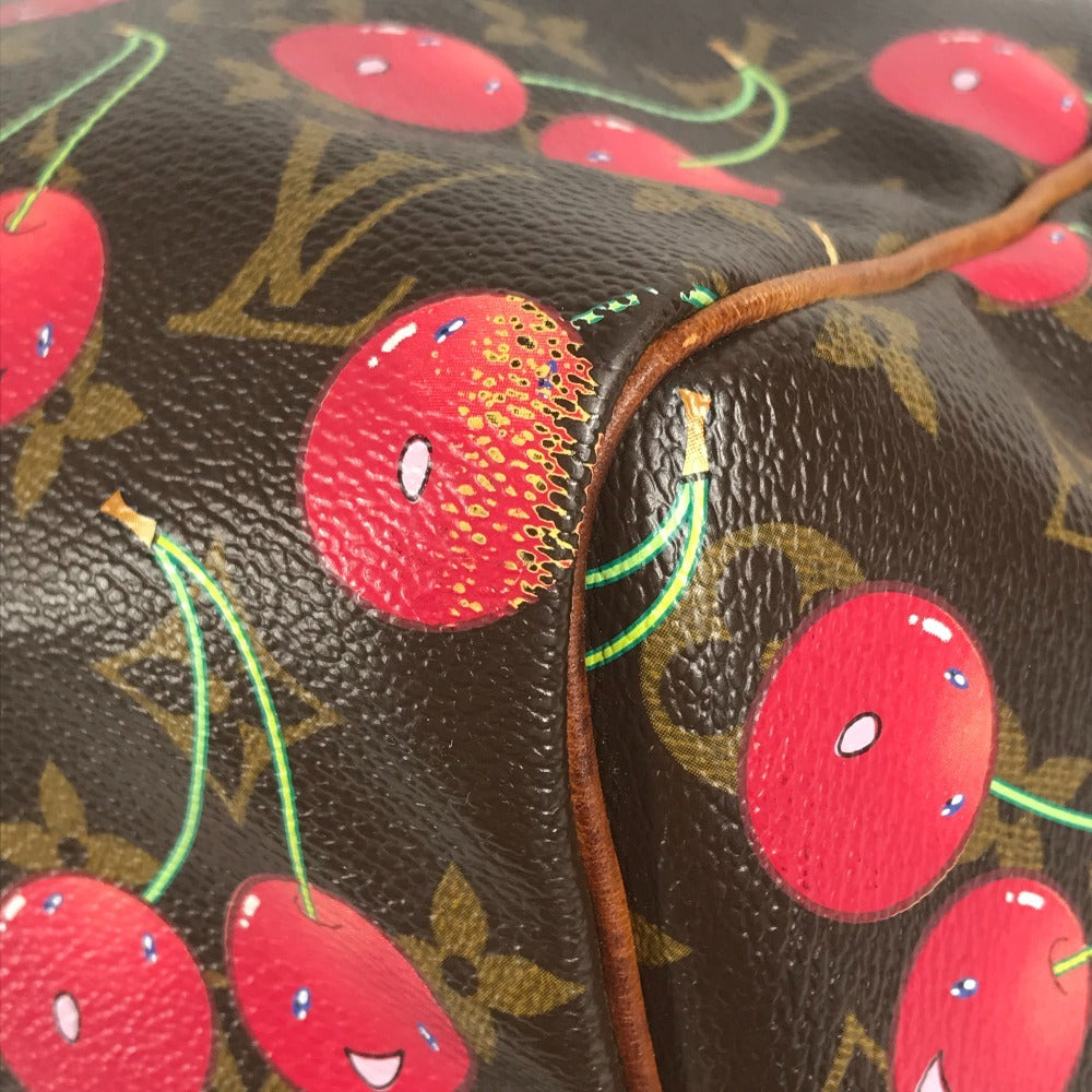 LOUIS VUITTON M95011 モノグラムチェリー 村上隆 キーポル45 キーポル 45 カバン 旅行バッグ トラベルバッグ ボストンバッグ モノグラムチェリーキャンバス レディース ブラウン